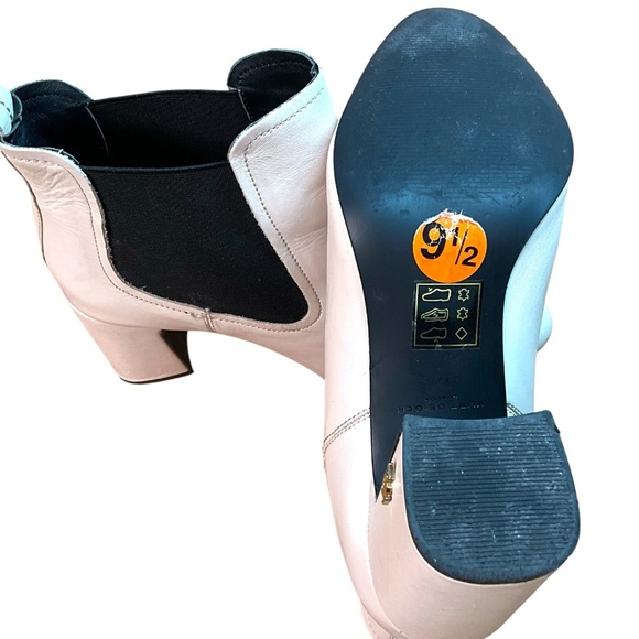 KURT GEIGER London Genuine Leather Heeled Cream Raylan Ankle Boot US Sz 9.5 - Picture 9 of 15
